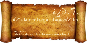 Österreicher Tonuzóba névjegykártya